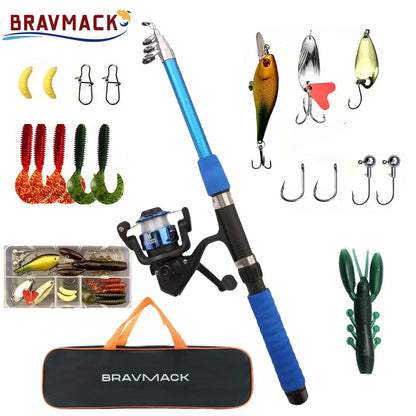 Fishing Rod and Reel Combo – Portable Telescopic Travel Kit