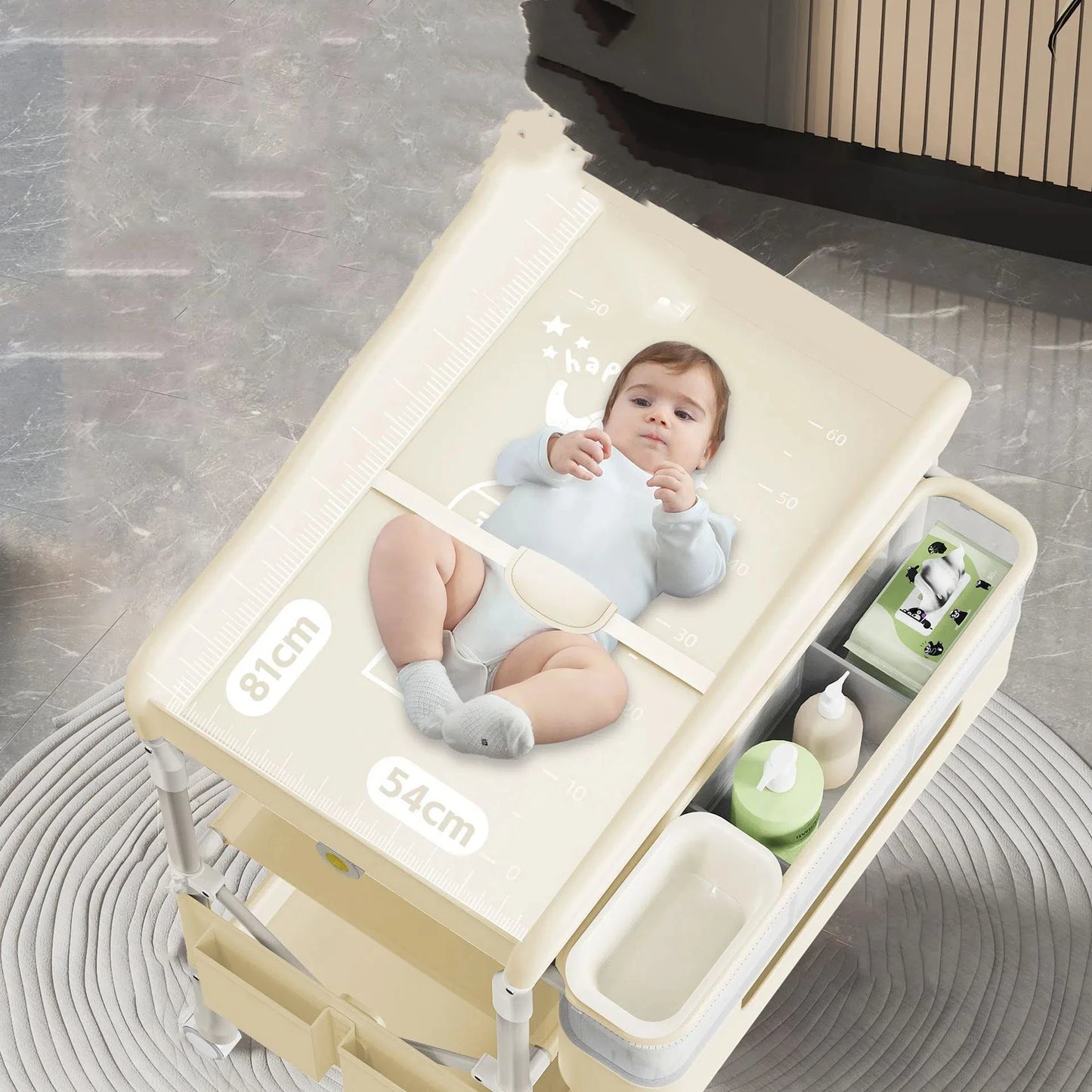 Portable Baby Changing Station with Foldable 4-in-1 Design