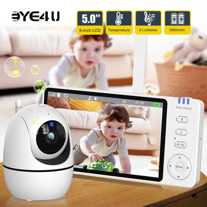 5" Video Baby Monitor HD PTZ Camera with Two-Way Audio