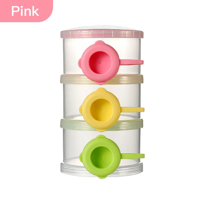 BPA-Free Baby Milk Powder Container – 3-Layer Side Open