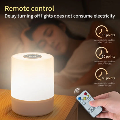 LED Touch Night Lamp – Dimmable & Remote Control Light