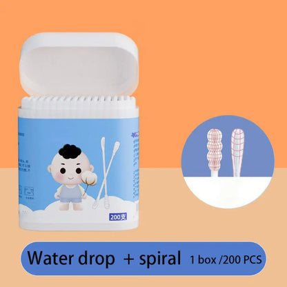 Extra Thin Baby Cotton Swabs – Dual-Tip Nose & Ear Cleaner