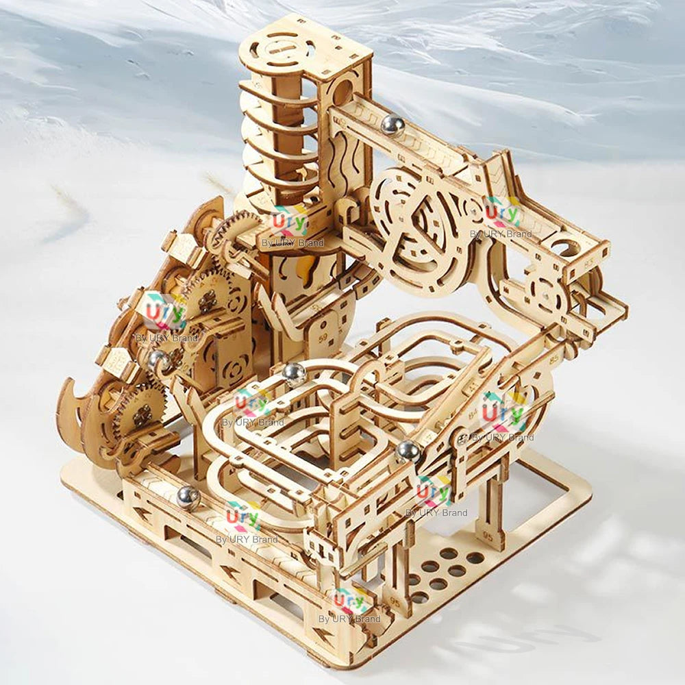 3D Wooden Marble Run Puzzle – Electric Catapult