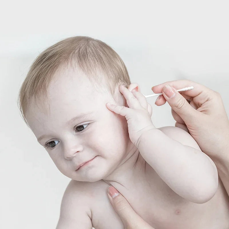 Organic Baby Cotton Swabs – 400PCS Safe & Gentle Care