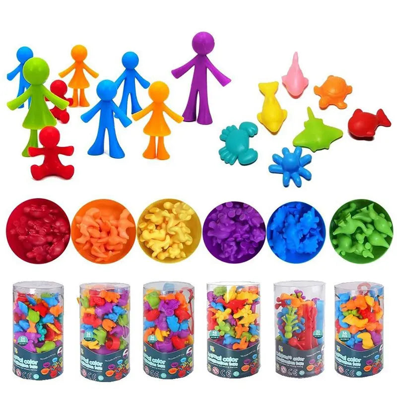 Montessori Animal Sorting Toys – Rainbow Learning Fun for Kids