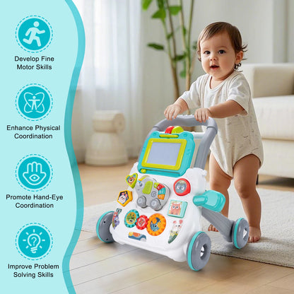 Baby Push Walker with Music & Learning Activity Board