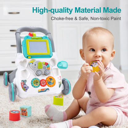Baby Push Walker with Music & Learning Activity Board