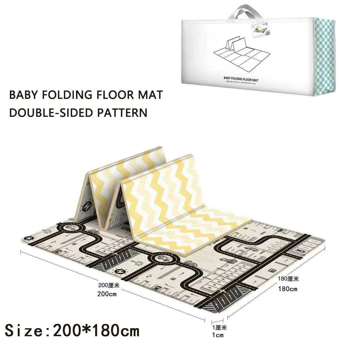 Foldable Baby Play Mat – Waterproof, Soft & Outdoor Safe