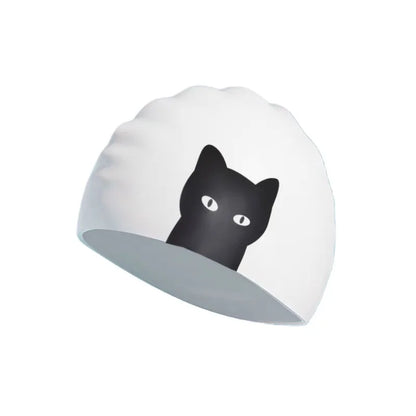 Silicone Swimming Cap – Cute Cartoon Design, Hair Protection