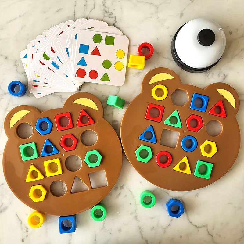 Little Bear Geometry Puzzle – Montessori Learning & Fun