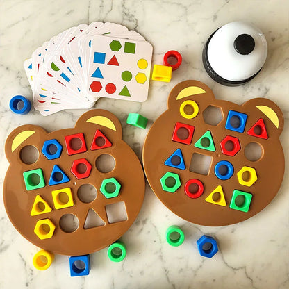 Little Bear Geometry Puzzle – Montessori Learning & Fun