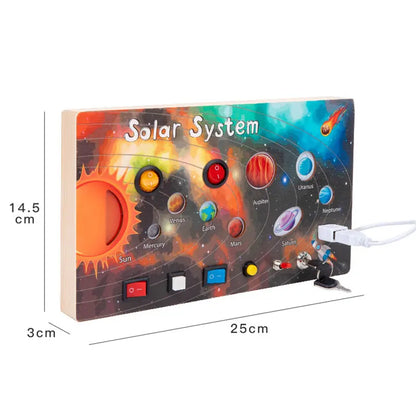 Montessori Busy Board LED Toy – Sensory Learning Fun