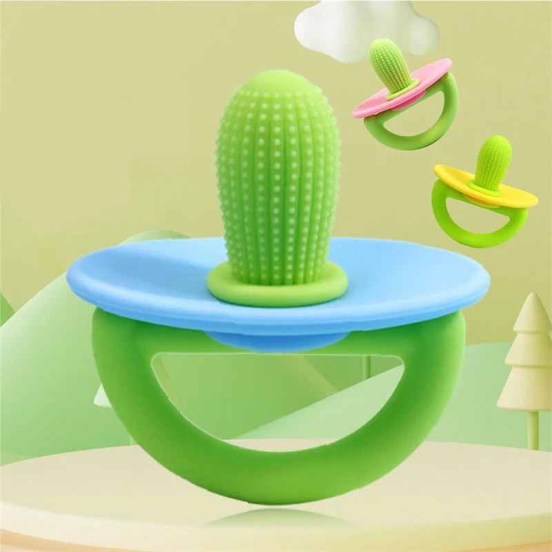 Silicone Teether Ring – Soft Pacifier for Gum Relief