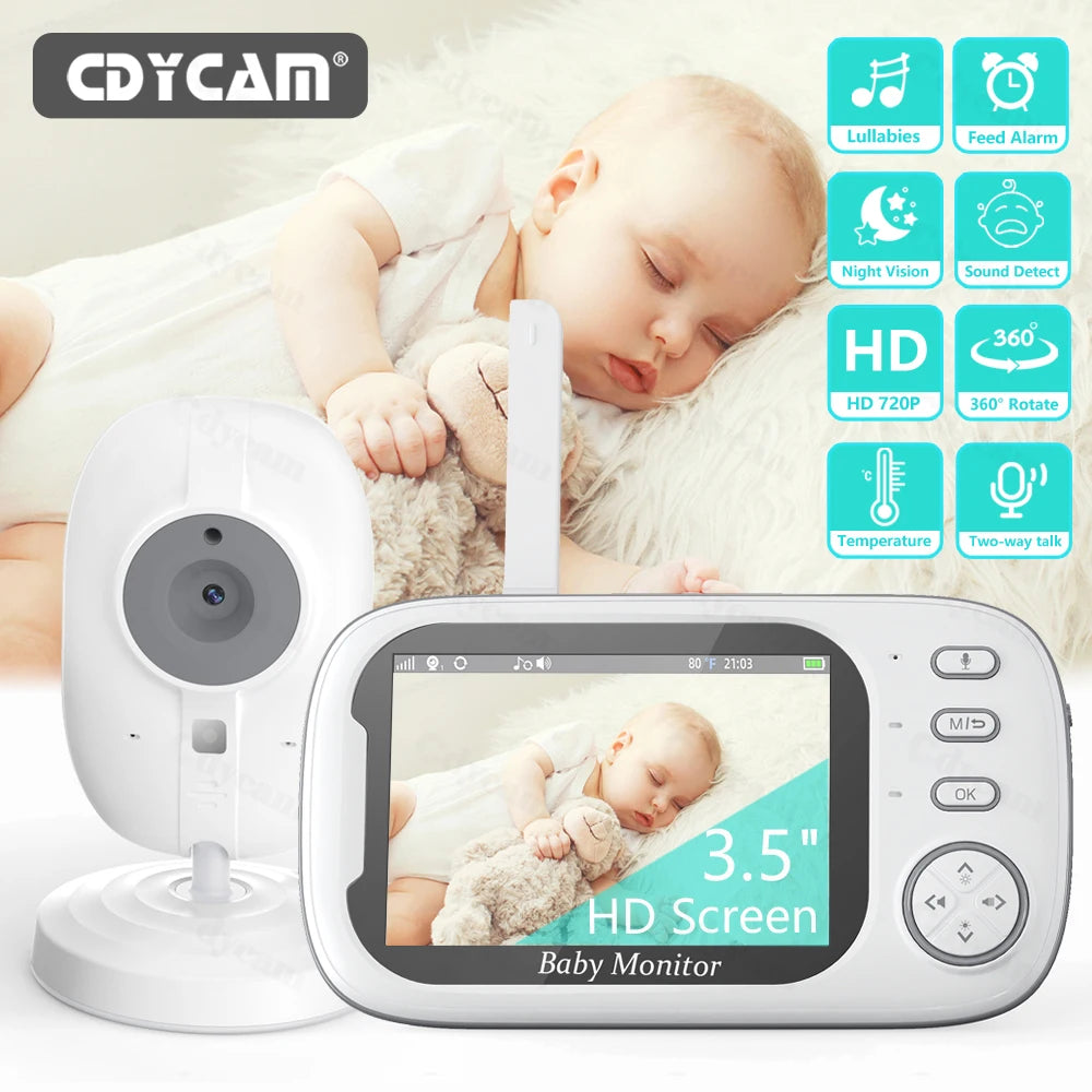 Wireless Video Baby Monitor 3.5” – Night Vision & 2-Way Audio