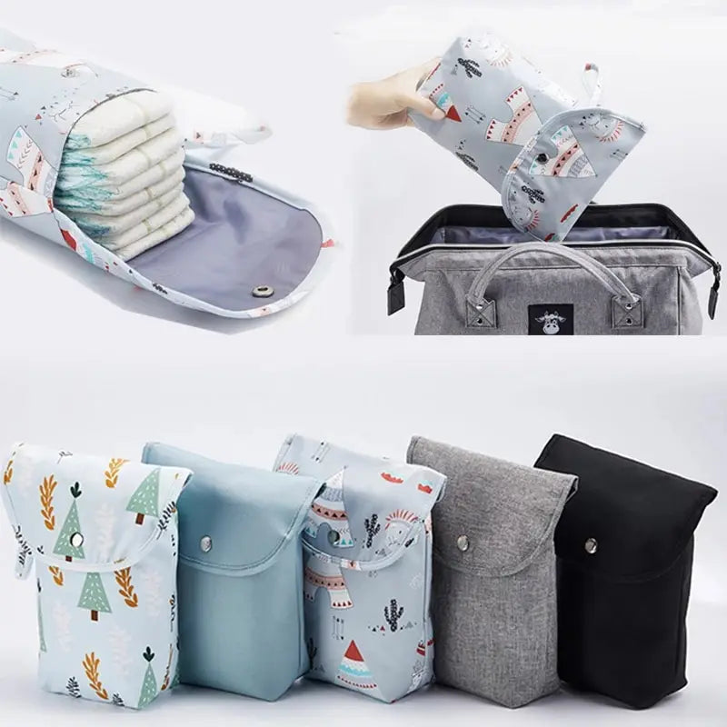 Waterproof Baby Diaper Bag with Wet & Dry Storage Pouch