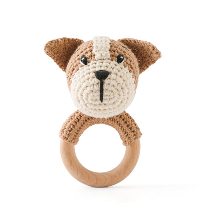 Baby Rattle Bear – Soft Crochet Montessori Toy
