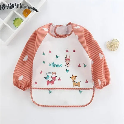 Waterproof Long Sleeve Baby Bib – Mess-Free Feeding Apron