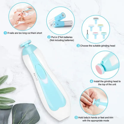 Electric Baby Nail Trimmer – Safe & Multifunctional Grooming