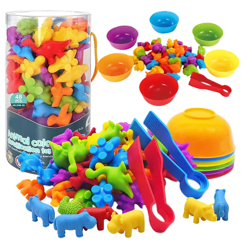 Montessori Animal Sorting Toys – Rainbow Learning Fun for Kids