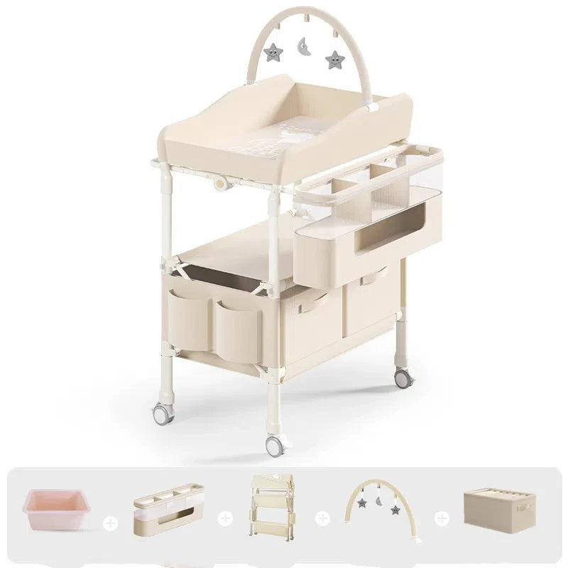 Portable Baby Changing Station with Foldable 4-in-1 Design