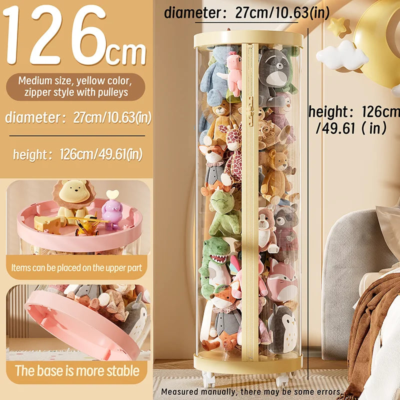 Transparent Doll Storage Box for Organized Toy Display