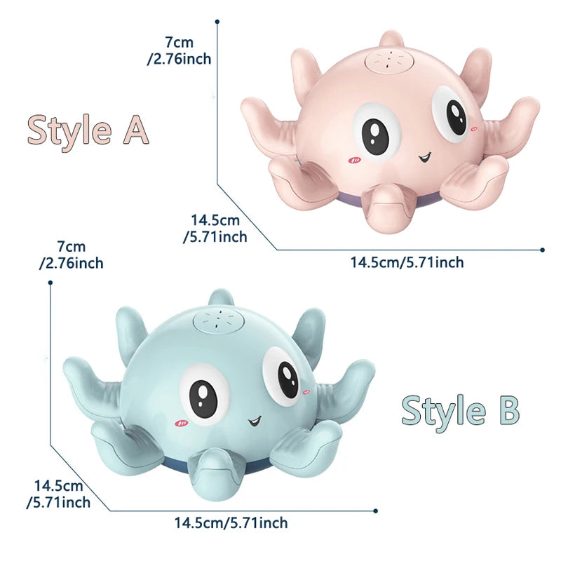 Baby Bath Toy Spray Octopus – Light-Up Automatic Water Fun