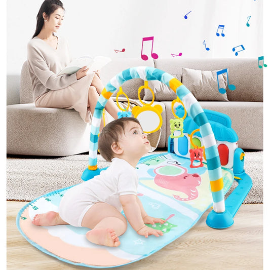 Musical Baby Activity Gym Mat with Piano for Sensory Play