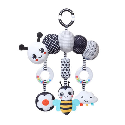 Black & White Baby Rattle Hanging Toy – Stimulate Senses