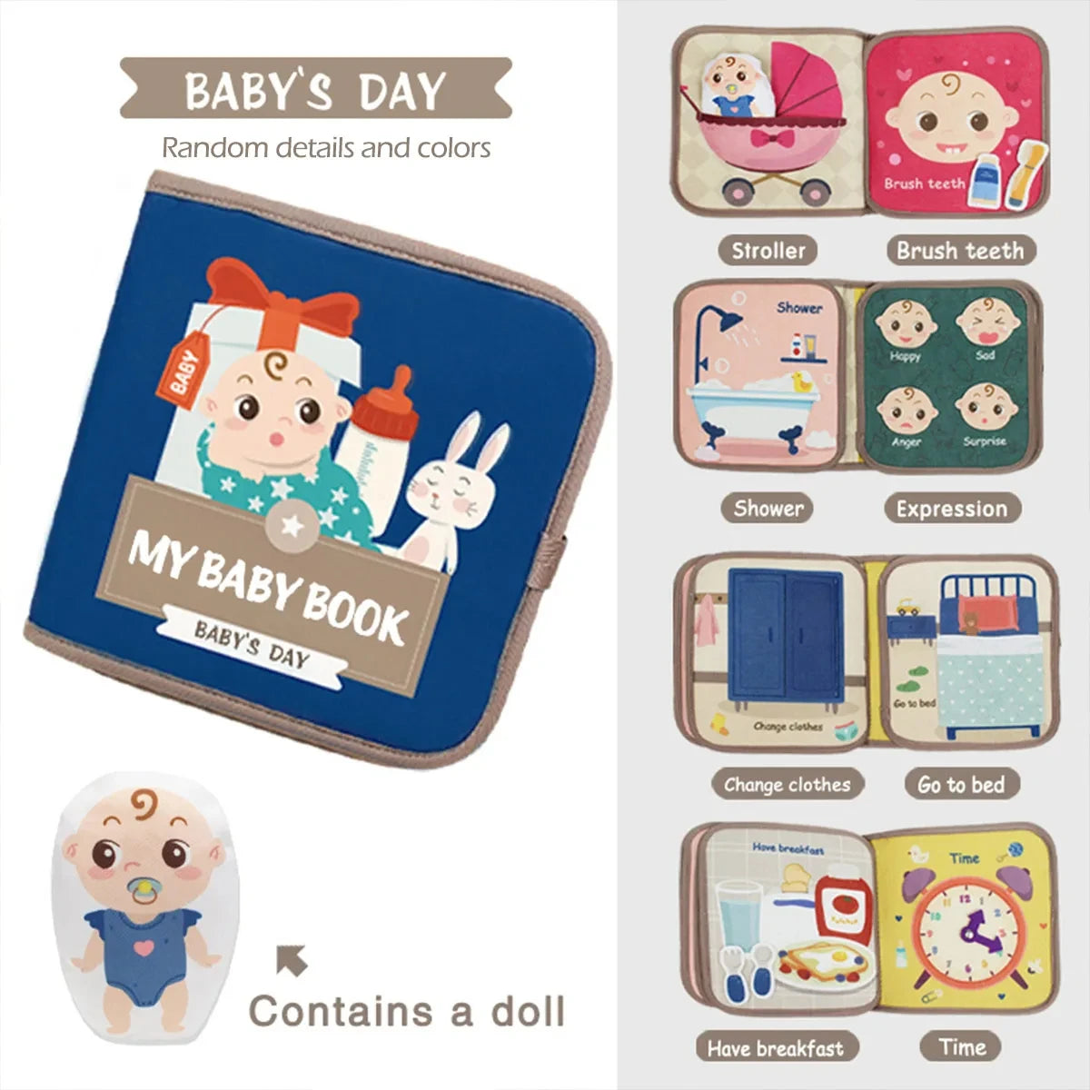 Montessori Busy Book – Early Learning Puzzle & Sensory Toy