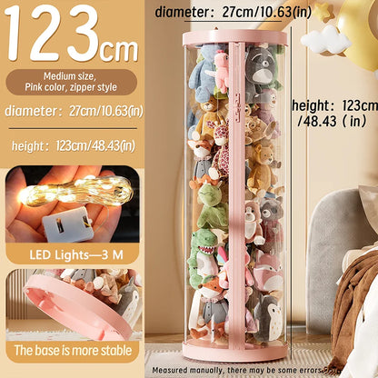 Transparent Doll Storage Box for Organized Toy Display