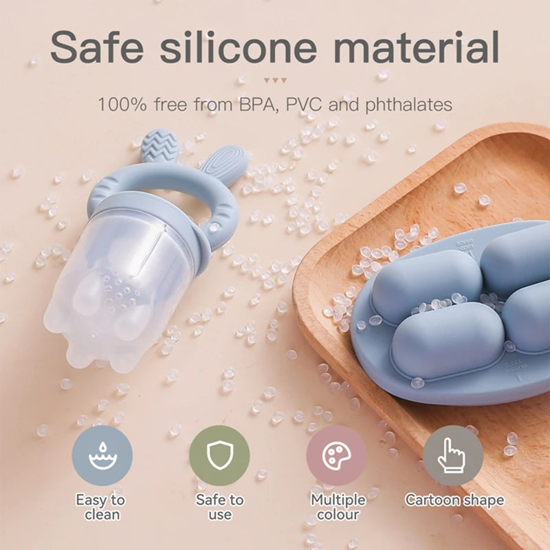 Silicone Baby Fruit Feeder – Safe Teething & Mess-Free Eating