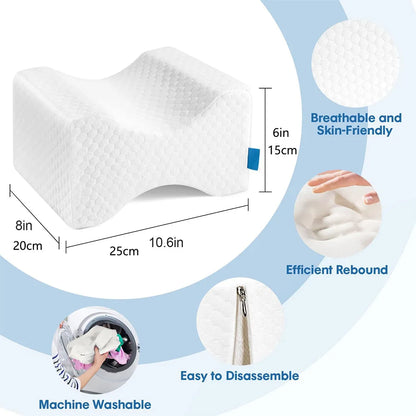 Memory Foam Leg Pillow for Side Sleepers & Pain Relief