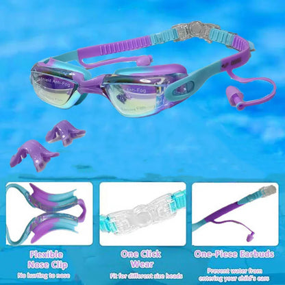 Kids Swimming Goggles with Anti-Fog & UV Protection