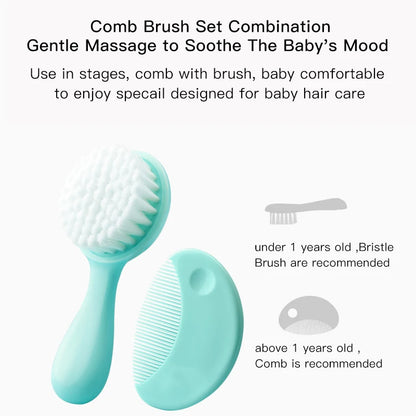 Baby Hair Brush and Comb Set – Gentle Care for Newborns