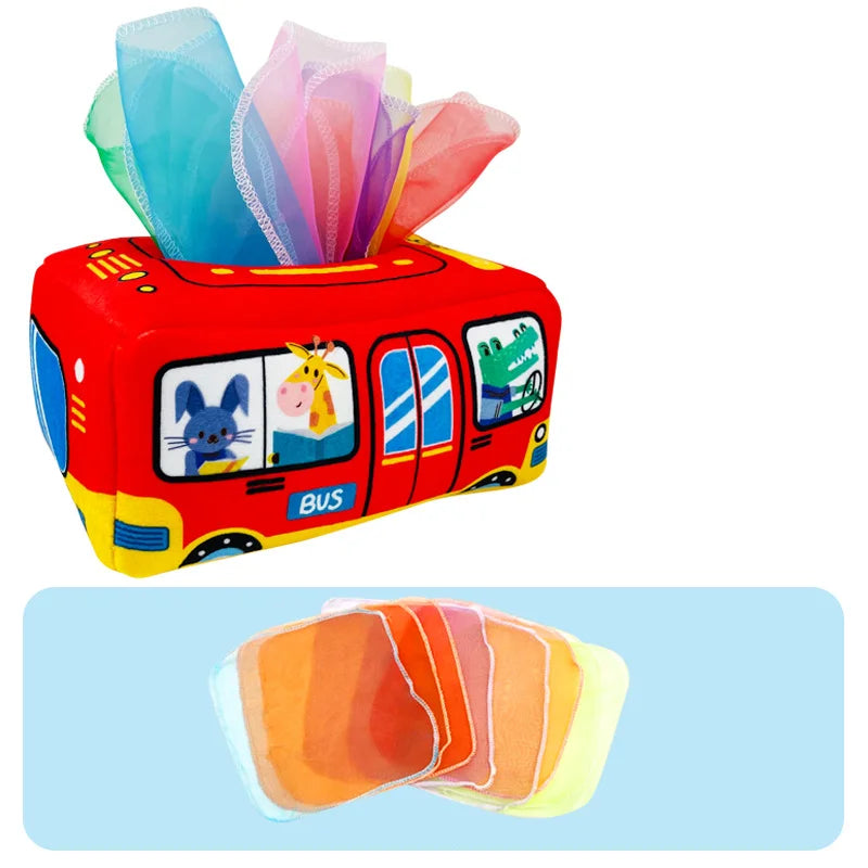 Montessori Tissue Box Toy – Stimulate Baby Learning & Senses