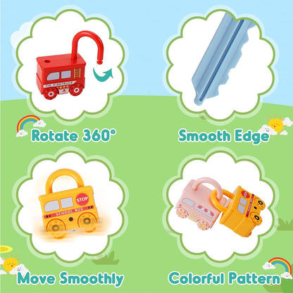 Montessori Lock & Key Toy Set Boosts Fine Motor Skills