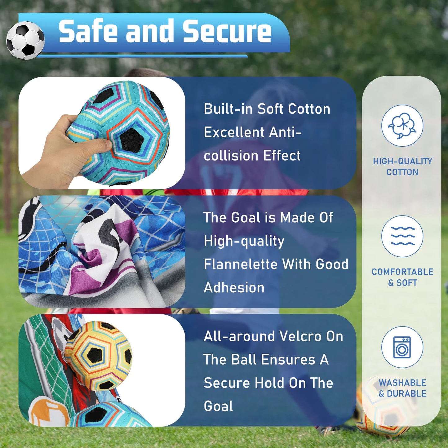 Kids Soccer Sticky Goal Toy for Indoor & Outdoor Training