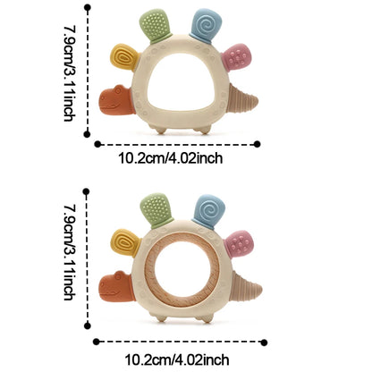 Baby Dinosaur Silicone Teether – BPA-Free Soothing Toy