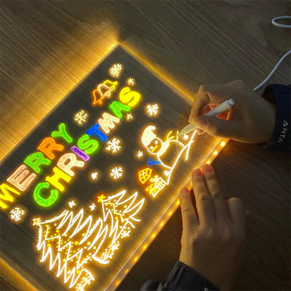 LED Acrylic Message Board – Rewritable Glowing Drawing Toy