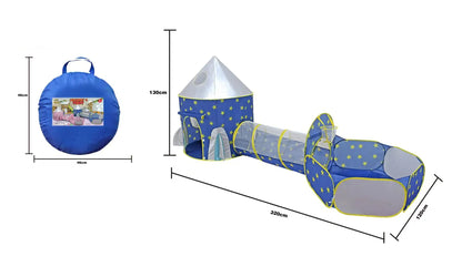 3-in-1 Kids Play Tent – Tunnel, Playhouse & Ball Pit Fun
