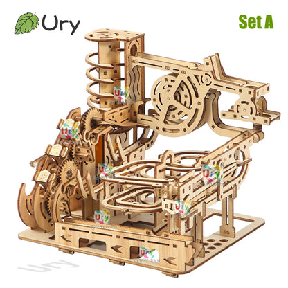 3D Wooden Marble Run Puzzle – Electric Catapult