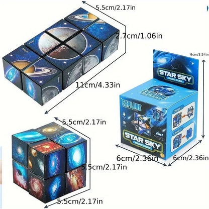 2 in 1 Star Sky Cube for Stress Relief & Creative Play