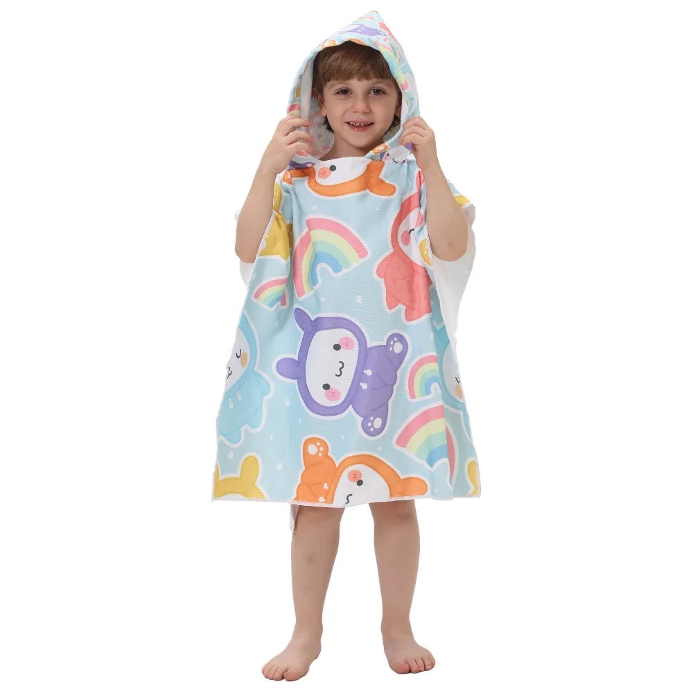 Children’s Hooded Beach Towel – Quick-Dry Microfiber Comfort