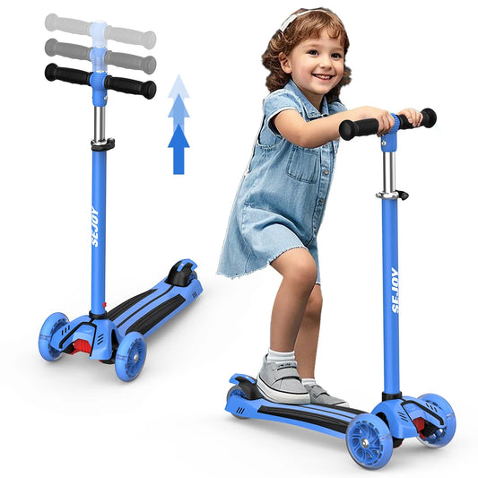 Kids Scooter with LED Wheels – Adjustable & Foldable Fun