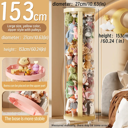 Transparent Doll Storage Box for Organized Toy Display