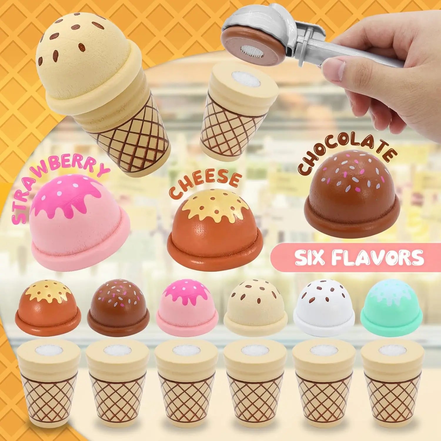 wooden ice cream play set - KentDO