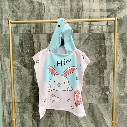 Cartoon Baby Hooded Bath Towel – Soft & Quick-Dry Cloak