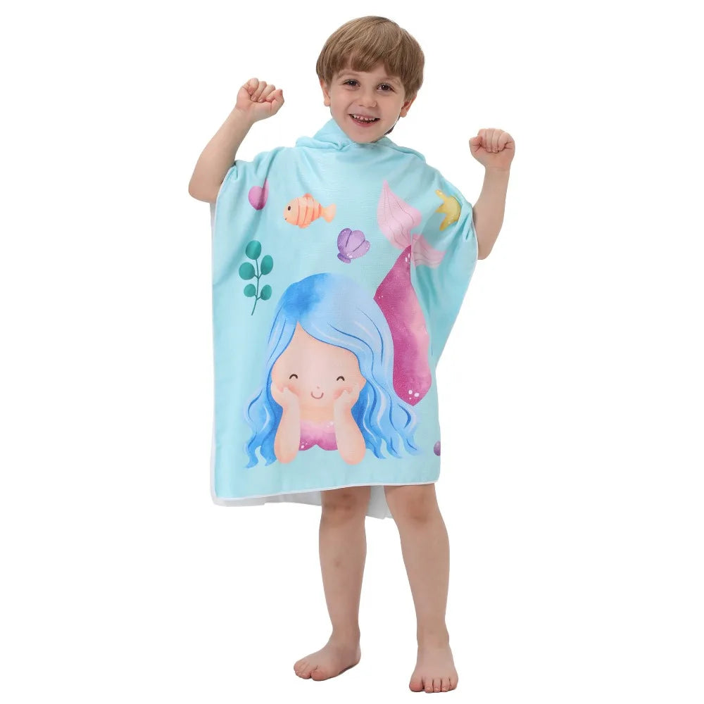Children’s Hooded Beach Towel – Quick-Dry Microfiber Comfort