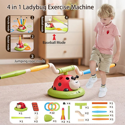 Ladybug Jump Rope Game Toy for Active Kids Play