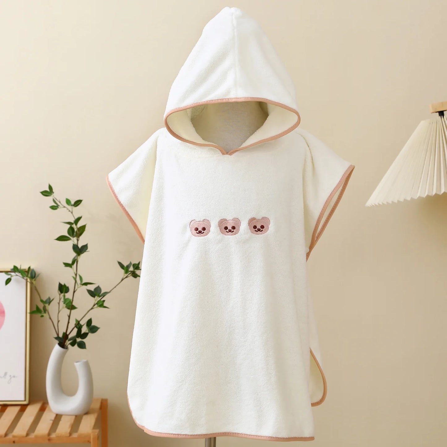 Baby Hooded Bath Towel Soft Coral Fleece for Cozy Drying